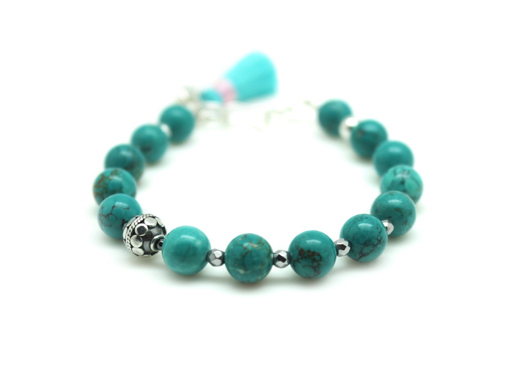 81stgeneration Pulseras De La Amistad De Plata De Ley Y Turquesa Para Mujer, Pulsera De Cuentas De Concha Marrón Con Cristales Curativos, Joyería De Piedras Preciosas Surfistas Para Niñas