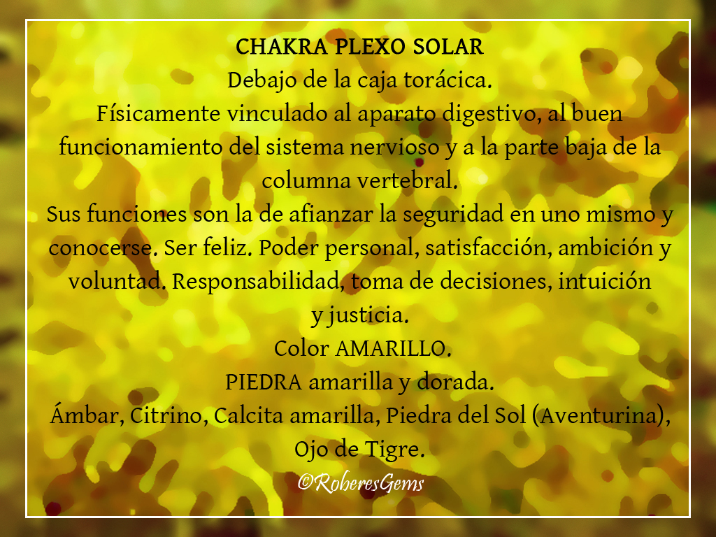 Chakra Plexo Solar. Color Amarillo.