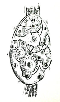 reloj para corbata.